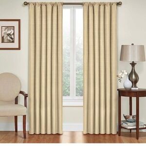 ECLIPSE Kendall Modern Blackout Thermal Rod Pocket Window Curtain for Bedroom or